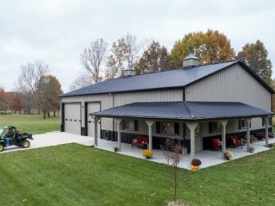 Custom metal garage building in Georgia by Two Way Buildings