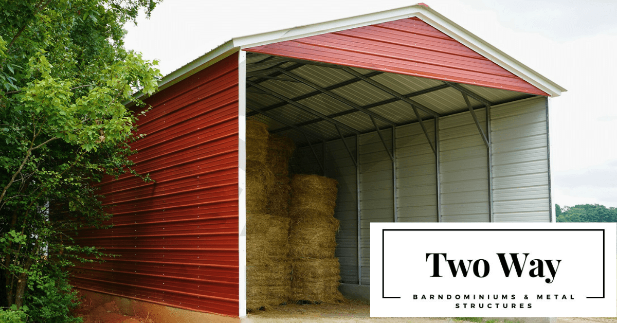 Custom metal barn in Georgia by Two Way Buildings