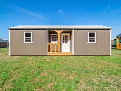 Custom portable building center cabin delivered in Waycross GA