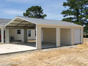 Custom metal garage and carport building in Georgia by Two Way Buildings