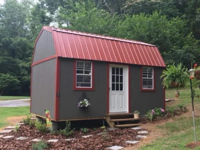 custom portable building with lofts and walk in door waycross Ga