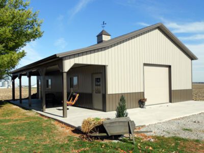 Custom metal garage building in Georgia by Two Way Buildings