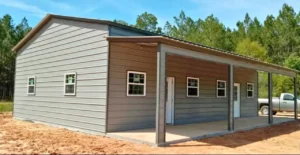 Custom metal garage building in Georgia by Two Way Buildings
