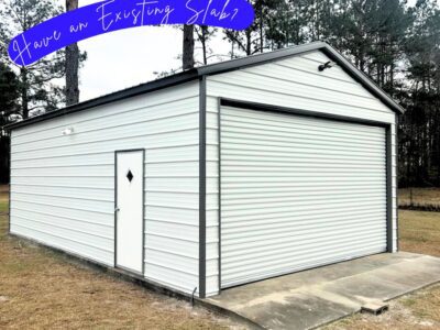 Custom metal garage building in Georgia by Two Way Buildings