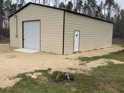 Custom metal garage building in Georgia by Two Way Buildings