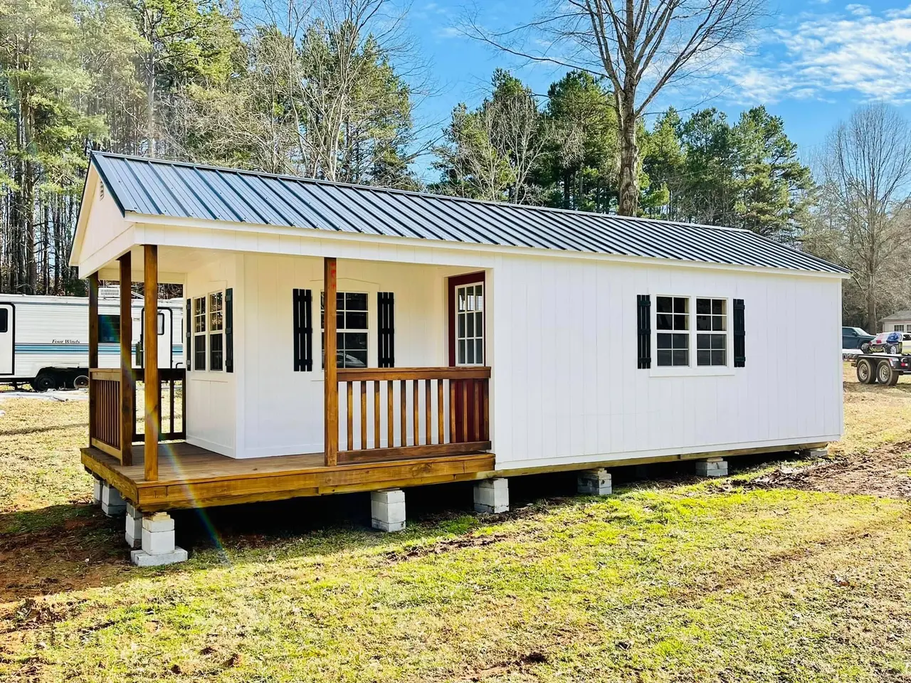 Custom portable office building delivered in Waycross GA