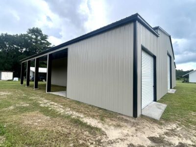 Custom metal building installed for blueberry farm in Waycross, Georgia by Two Way Buildings