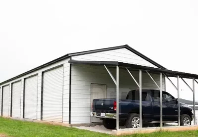 Four Bay White Garage With Carport Waycross Ga