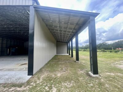 Custom metal building installed for blueberry farm in Waycross, Georgia by Two Way Buildings