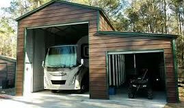 Metal RV carport Georgia—tall leg height for large camper