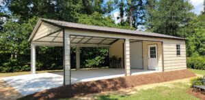 Custom metal building in Waycross GA with cool roof and spray foam insulation