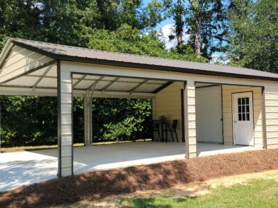 Custom metal building in Waycross GA with cool roof and spray foam insulation