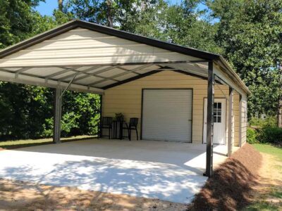Custom metal building in Waycross GA with cool roof and spray foam insulation