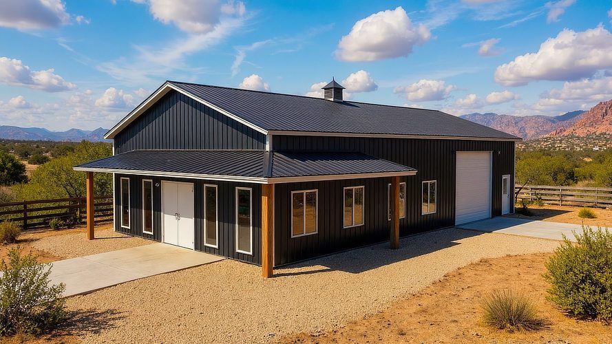 metal barndominium with garage in Waycross Georgia