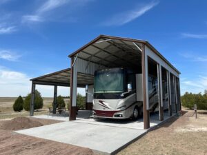 Metal carport and RV cover in Waycross Georgia