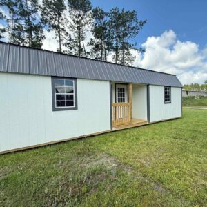 12x32 Center Lofted Barn Cabin Portable Building Waycross Georgia