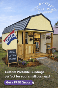 10x24 portable building used for small business in Georgia